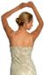 Full length Beaded Evening Dress with Shirred Bust back in Sage